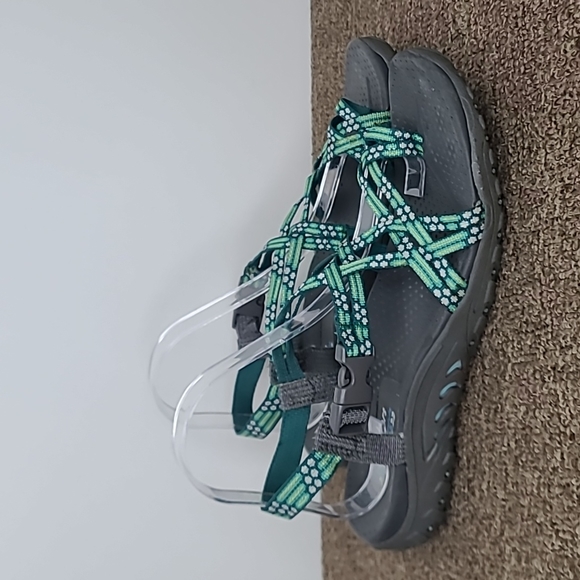 Skechers Shoes - Skechers Reggae Outdoor Lifestyle Sandals Teal Strappy Patterned sz 10